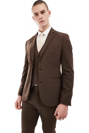 ASOS Skinny suit jacket in chocolate