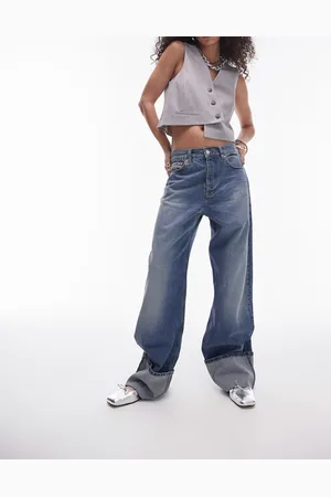 Topshop Turn up jeans in rich