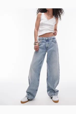Topshop Cinch back jeans in bleach