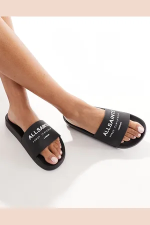 AllSaints Underground rubber slider in