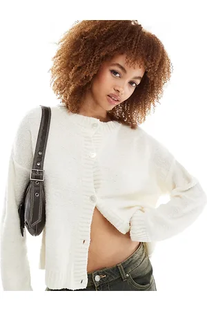 Reclaimed Boxy Cardigan in cream