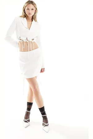 KYÒ The Brand lace up mini skirt co-ord in