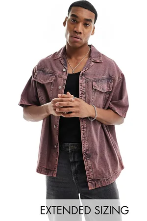 ASOS Boxy oversized revere shirt in washed