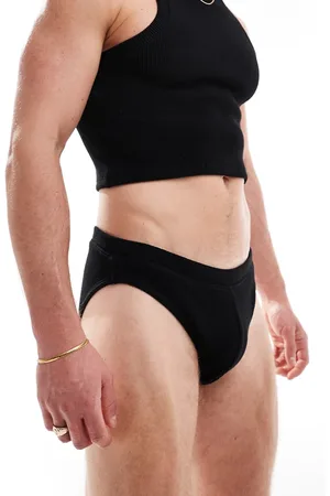 ASOS Co-ord crinkle swim brief in