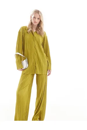 ONLY Exclusive plisse trouser co-ord in