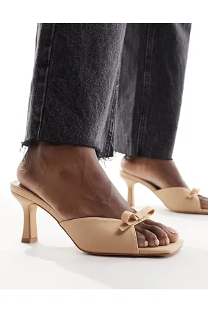 Raid Angie low cut kitten heel mules in beige