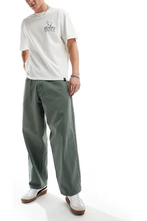 Obey Big wig baggy trouser in washed khaki