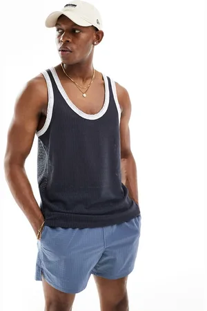 ASOS Relaxed scoop vest in open mesh