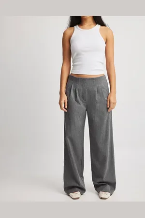 NA-KD Straight leg tailored trouser co-ord in stripe