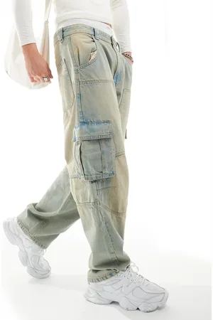 Bershka Skater denim cargo jean in