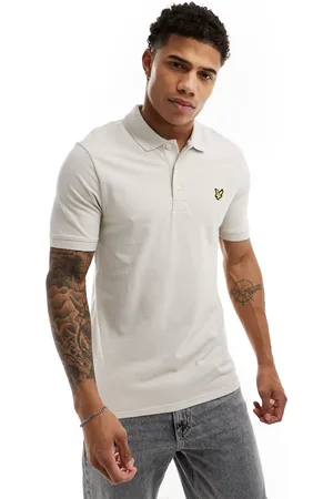 Lyle & Scott Icon logo pique polo in beige