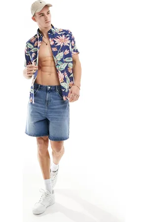 Ralph Lauren Floral print short sleeve seersucker shirt classic oversized fit in