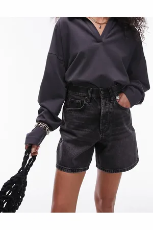 Topshop Denim Editor short in washed