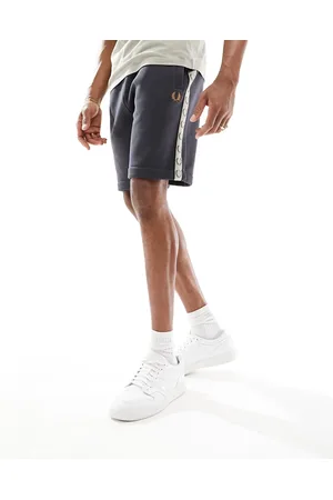 Fred Perry Taped sweat short in charcoal