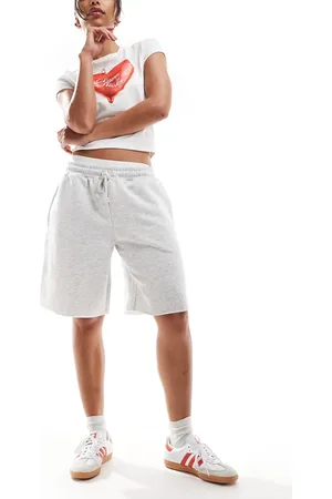COLLUSION Long line sweat jogger shorts in marl