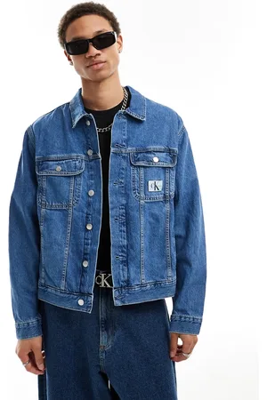 Calvin Klein Regular 90s denim jacket in mid wash