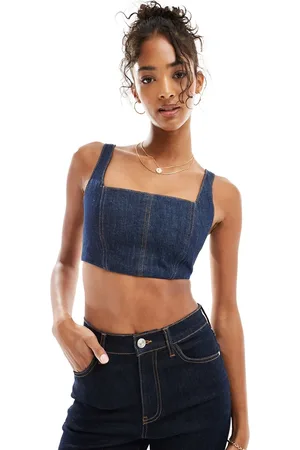 ASOS Denim bralet in indigo