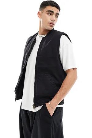 JACK & JONES Denim worker gilet in washed