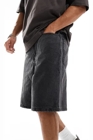 Vans Check-5 baggy denim shorts in washed
