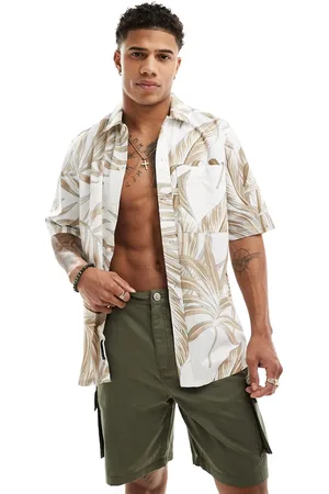 Only & Sons Relaxed fit ripstop shirt in tonal leaf print