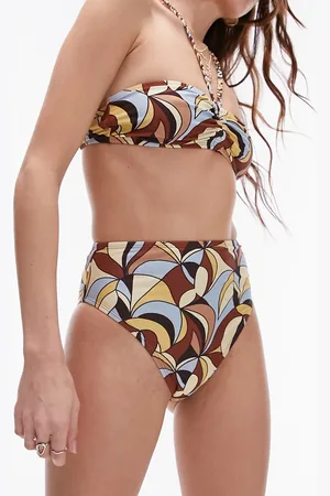Topshop Mix and match high waist high leg bikini bottoms in 70