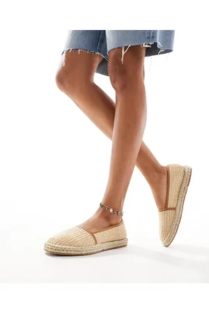 ASOS Joey closed toe espadrilles in natural raffia