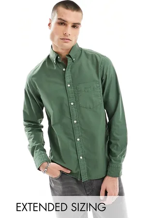 GANT Archive logo sunfaded oxford shirt in dark