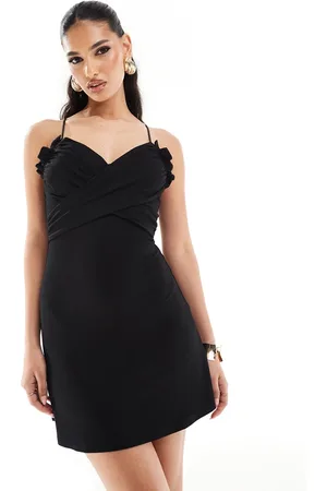 ASOS Ruffle bust flippy mini dress in