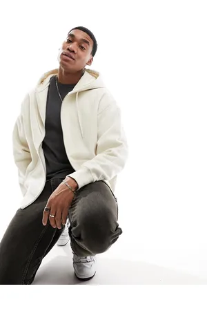 Cotton On Cotton On relaxed zip through hoodie in ecru