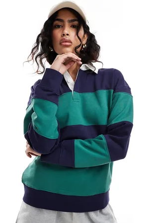 MANGO Polo shirt in navy and