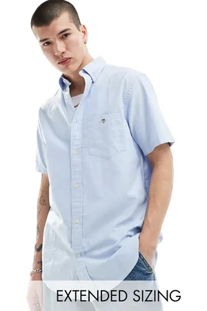 GANT Shield logo short sleeve oxford shirt in light