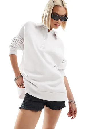 ASOS Heavy weight collar sweatshirt in