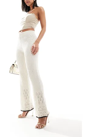 River Island Knitted trousers in cream