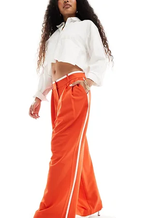 River Island Contrast side stripe trouser in red