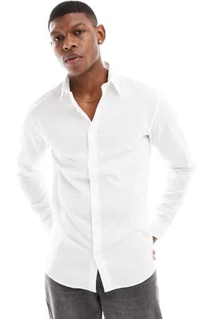 JACK & JONES Linen shirt with long sleeve in