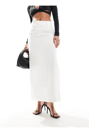 River Island Tuxedo pencil skirt in cream