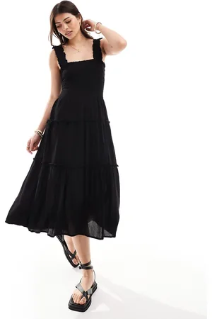 VERO MODA Shirred cami midi dress in