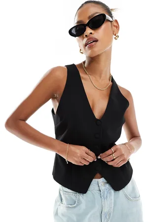River Island Front buttoned waistcoat in