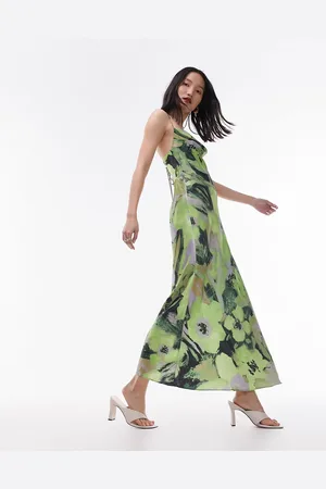 Topshop Cami slip midi dress in floral print