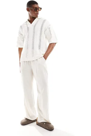 JACK & JONES Knitted crochet polo in