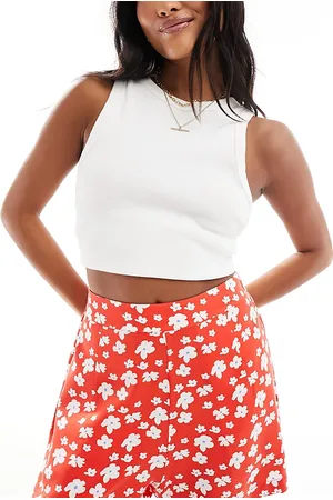 ASOS Petite flippy short in red floral print