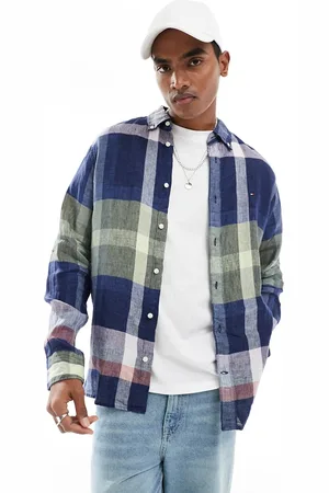 Tommy Hilfiger Multi check linen shirt in