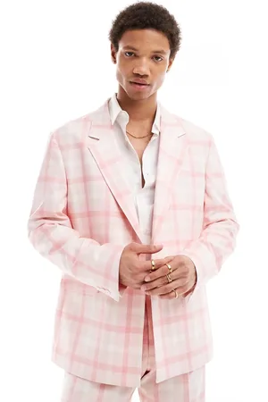 Viggo Eriksen checked suit jacket in light