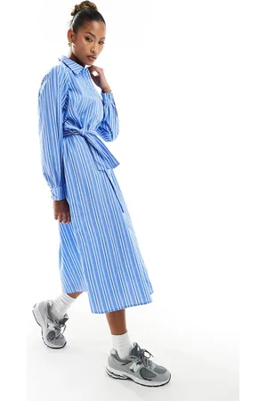 River Island Belted maxi shirt dress in