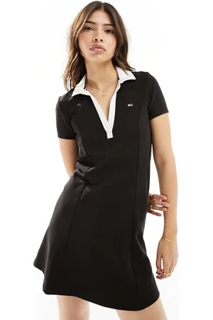 Tommy Hilfiger Contrast polo fit & flare mini dress in