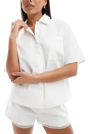 4th & Reckless Mix & match Jordi cotton pyjama shirt in