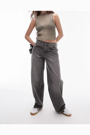 Topshop Cinch back Jeans in dirty