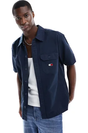 Tommy Hilfiger Essential solid short sleeve overshirt in
