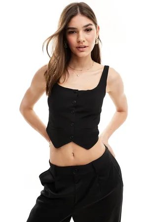 Pull&Bear Waistcoat corset style top in