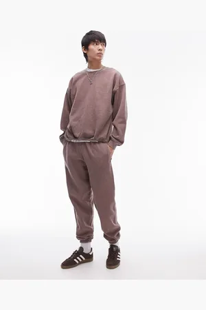 Topman Vintage wash oversized jogger in mink